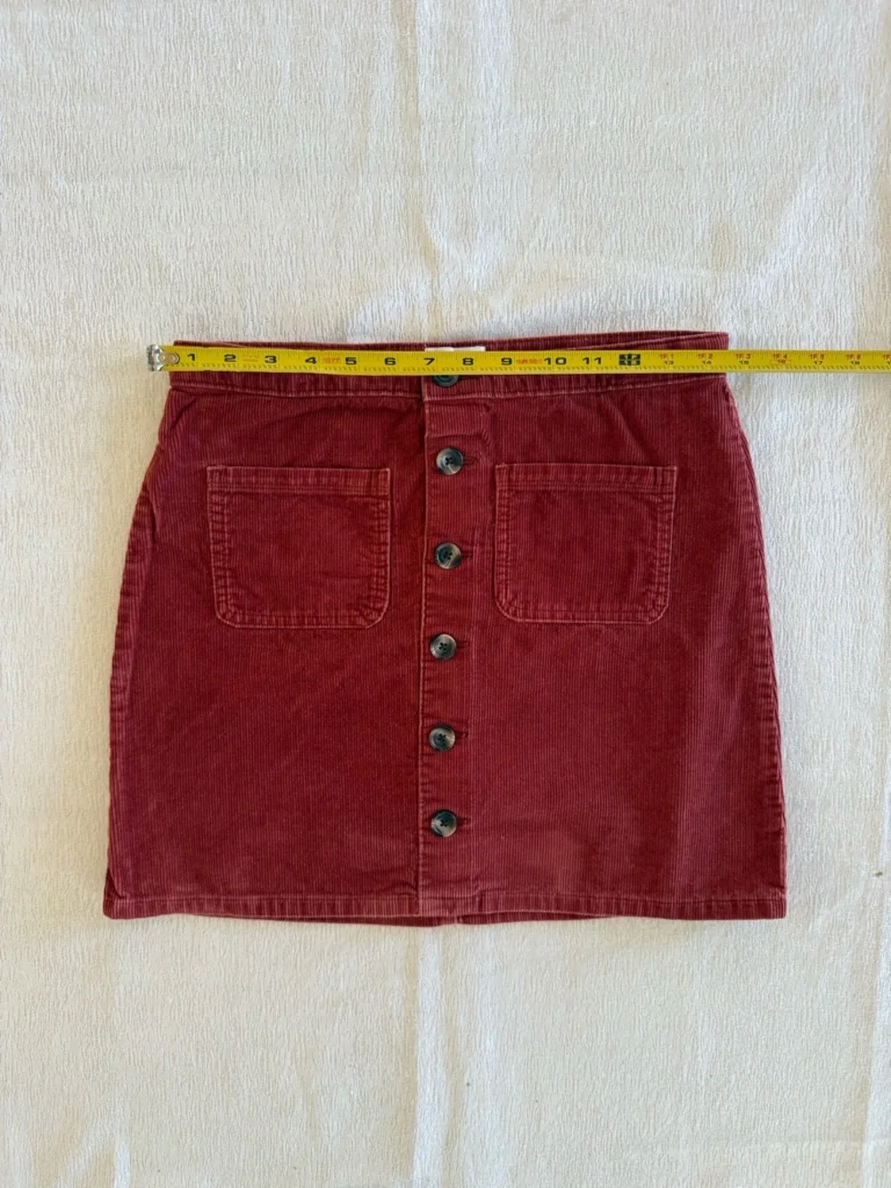 Corduroy Mini Skirt Button Front Rust Girls 14 / Womens XS The Childrens‎ Place